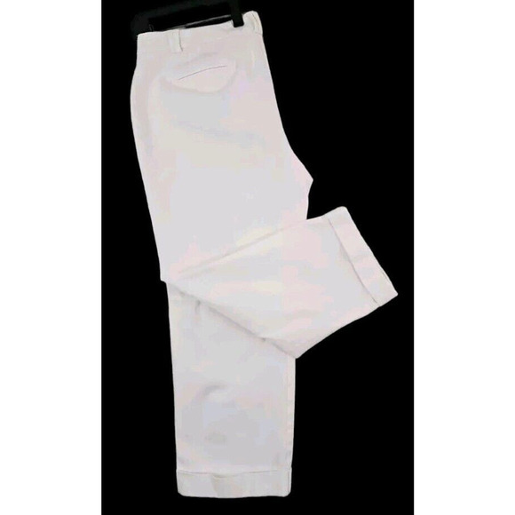 Chico’s ~Woman Size 2 (Size 12)~ Off-White Crop Stretch Pants Cuffed. - Picture 5 of 9